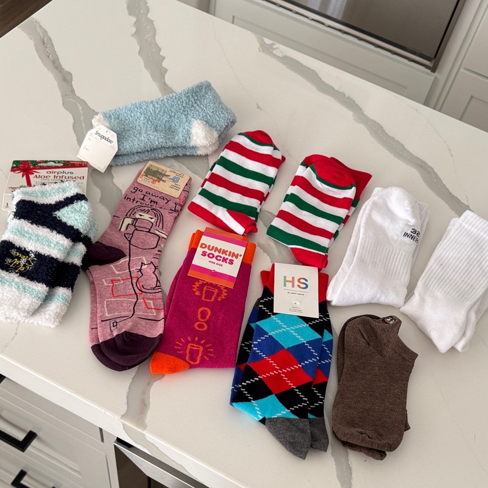 bundle of Colorful Crew Socks 10
